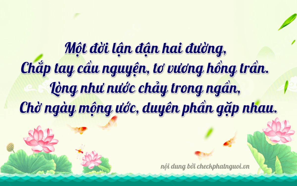 Bài thơ ý nghĩa cho <b>biển số 29E-12244</b> tại website checkphatnguoi.vn