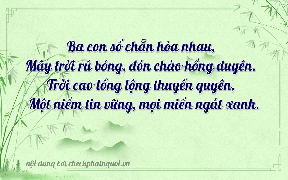 Bài thơ ý nghĩa cho <b>biển số 29E1-36031</b> tại website checkphatnguoi.vn