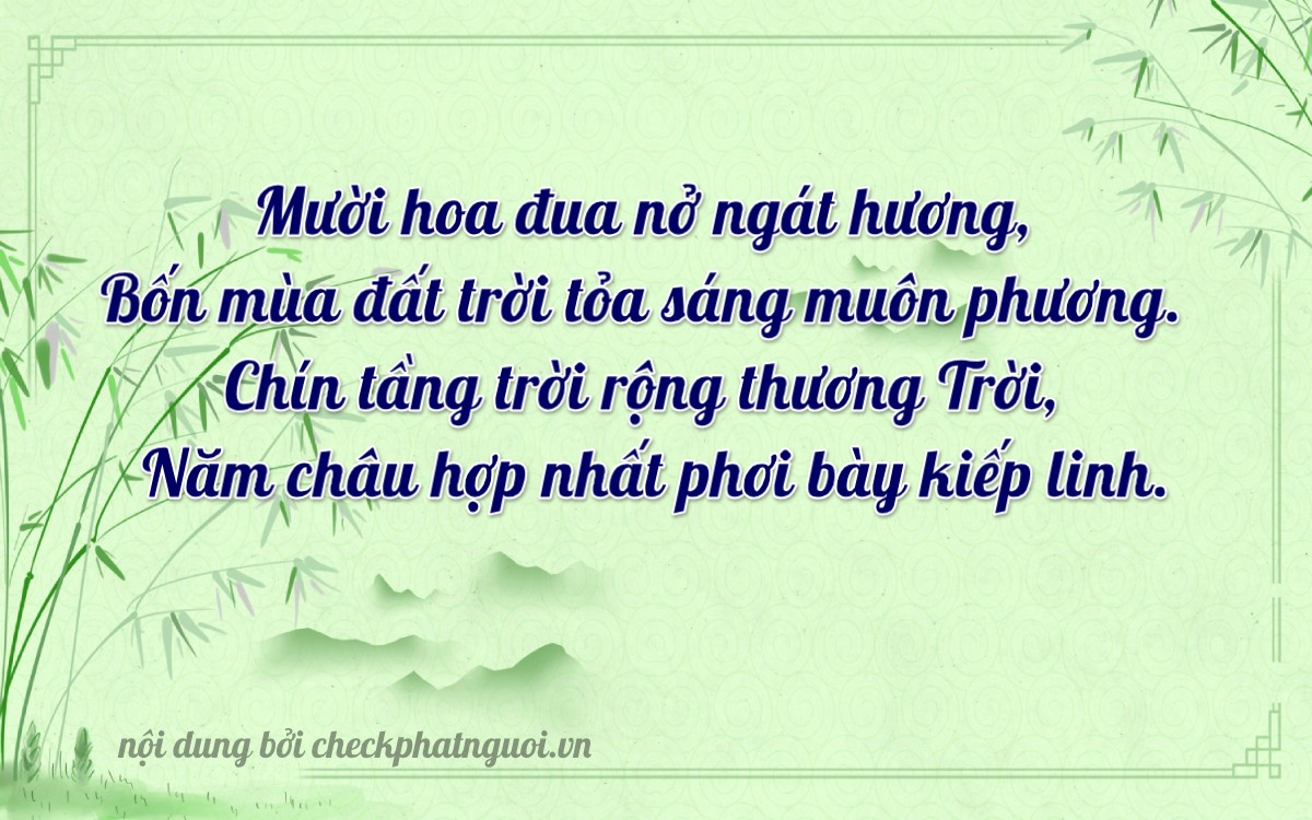 Bài thơ ý nghĩa cho <b>biển số 29E-14953</b> tại website checkphatnguoi.vn
