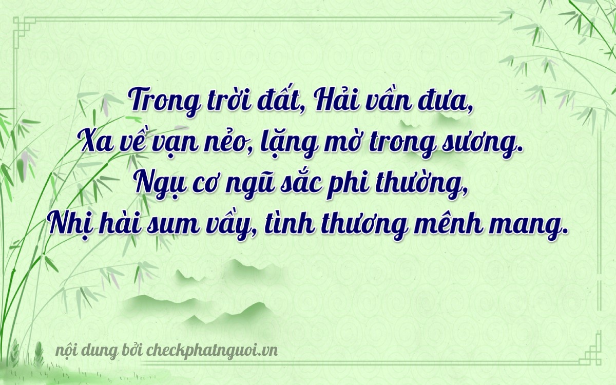 Bài thơ ý nghĩa cho <b>biển số 29E-17448</b> tại website checkphatnguoi.vn