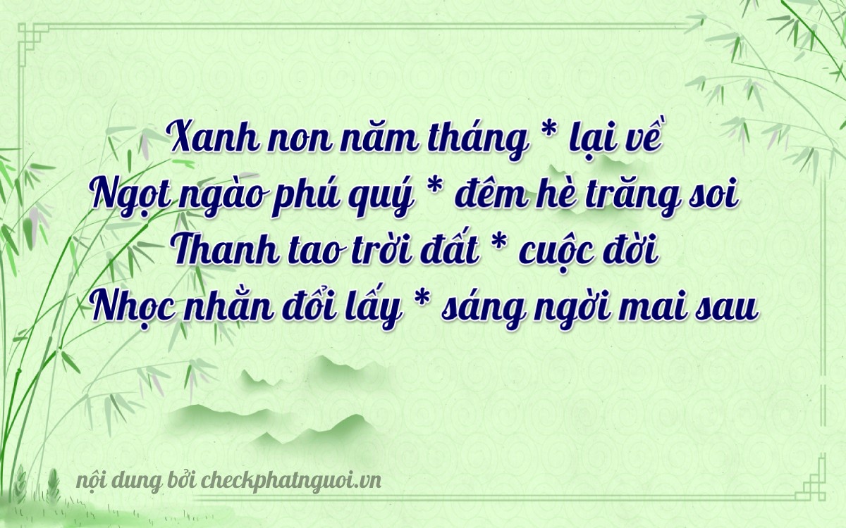 Bài thơ ý nghĩa cho <b>biển số 29E1-75398</b> tại website checkphatnguoi.vn