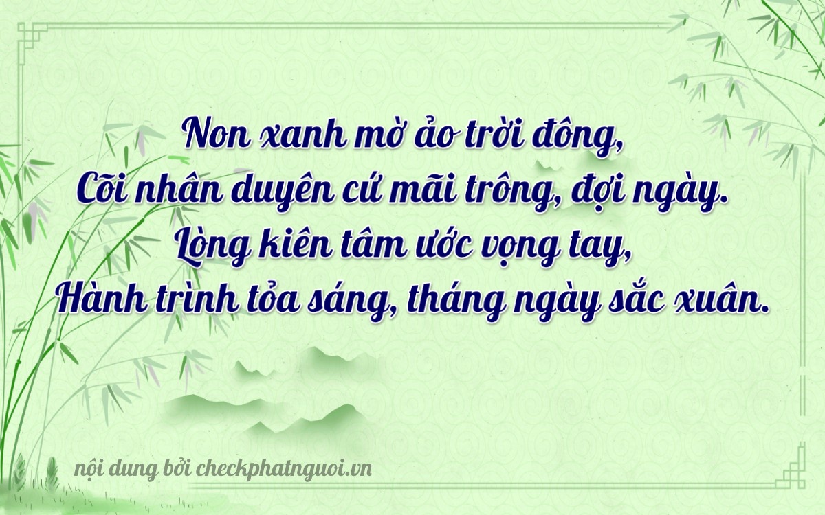 Bài thơ ý nghĩa cho <b>biển số 29E1-76064</b> tại website checkphatnguoi.vn