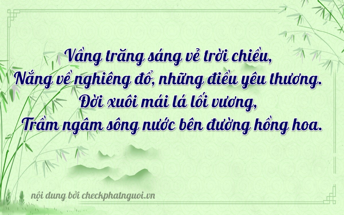 Bài thơ ý nghĩa cho <b>biển số 29E2-47023</b> tại website checkphatnguoi.vn