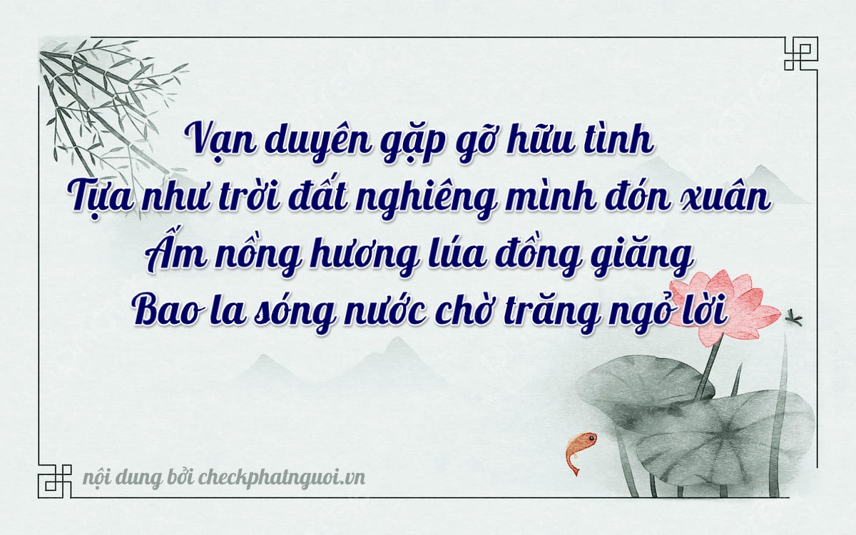 Bài thơ ý nghĩa cho <b>biển số 29E-24770</b> tại website checkphatnguoi.vn