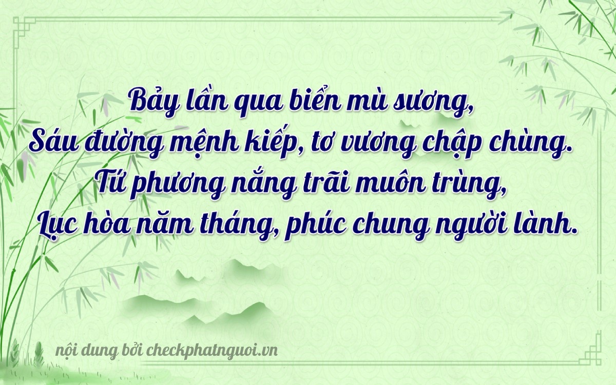 Bài thơ ý nghĩa cho <b>biển số 29E2-76462</b> tại website checkphatnguoi.vn