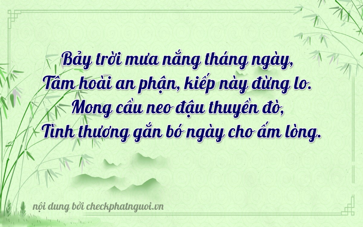 Bài thơ ý nghĩa cho <b>biển số 29E-70777</b> tại website checkphatnguoi.vn