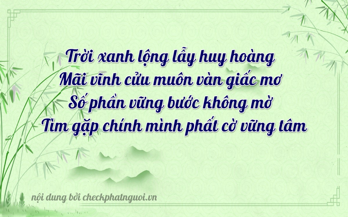 Bài thơ ý nghĩa cho <b>biển số 29F1-02861</b> tại website checkphatnguoi.vn
