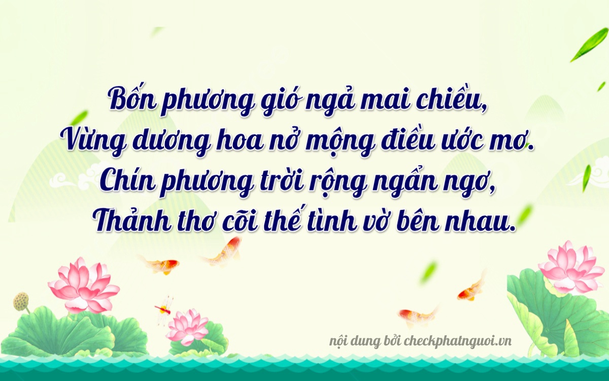 Bài thơ ý nghĩa cho <b>biển số 29F1-42049</b> tại website checkphatnguoi.vn