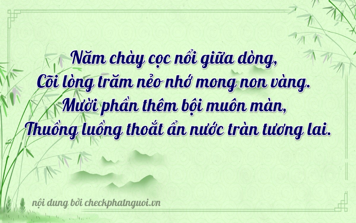 Bài thơ ý nghĩa cho <b>biển số 29F1-50111</b> tại website checkphatnguoi.vn