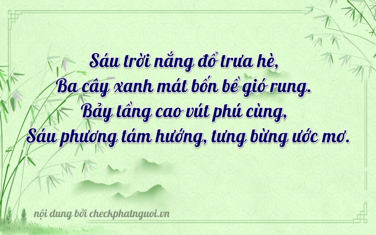 Bài thơ ý nghĩa cho <b>biển số 29F1-63764</b> tại website checkphatnguoi.vn