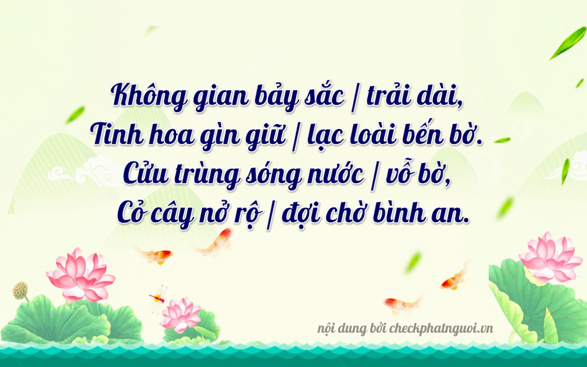 Bài thơ ý nghĩa cho <b>biển số 29G-00794</b> tại website checkphatnguoi.vn