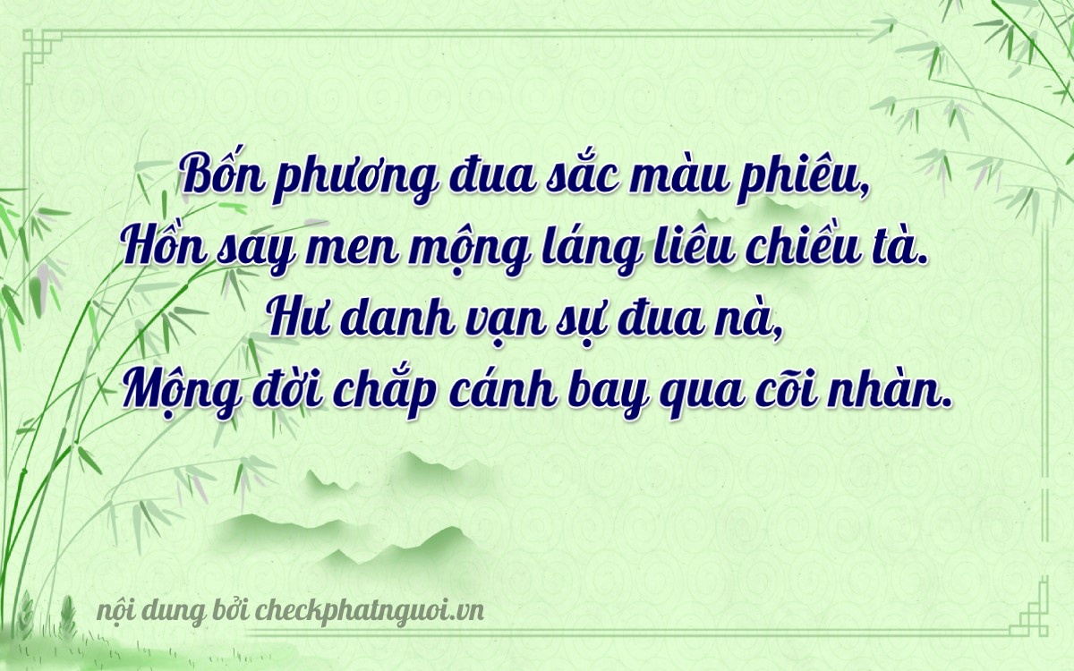 Bài thơ ý nghĩa cho <b>biển số 29G1-49253</b> tại website checkphatnguoi.vn