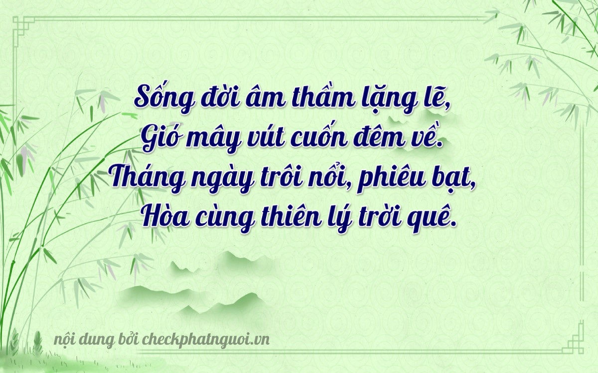 Bài thơ ý nghĩa cho <b>biển số 29G1-54510</b> tại website checkphatnguoi.vn
