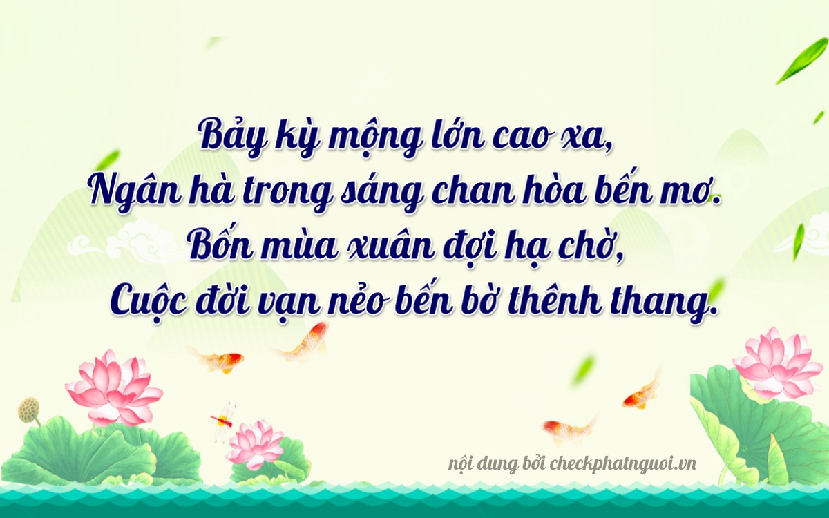 Bài thơ ý nghĩa cho <b>biển số 29G1-77947</b> tại website checkphatnguoi.vn