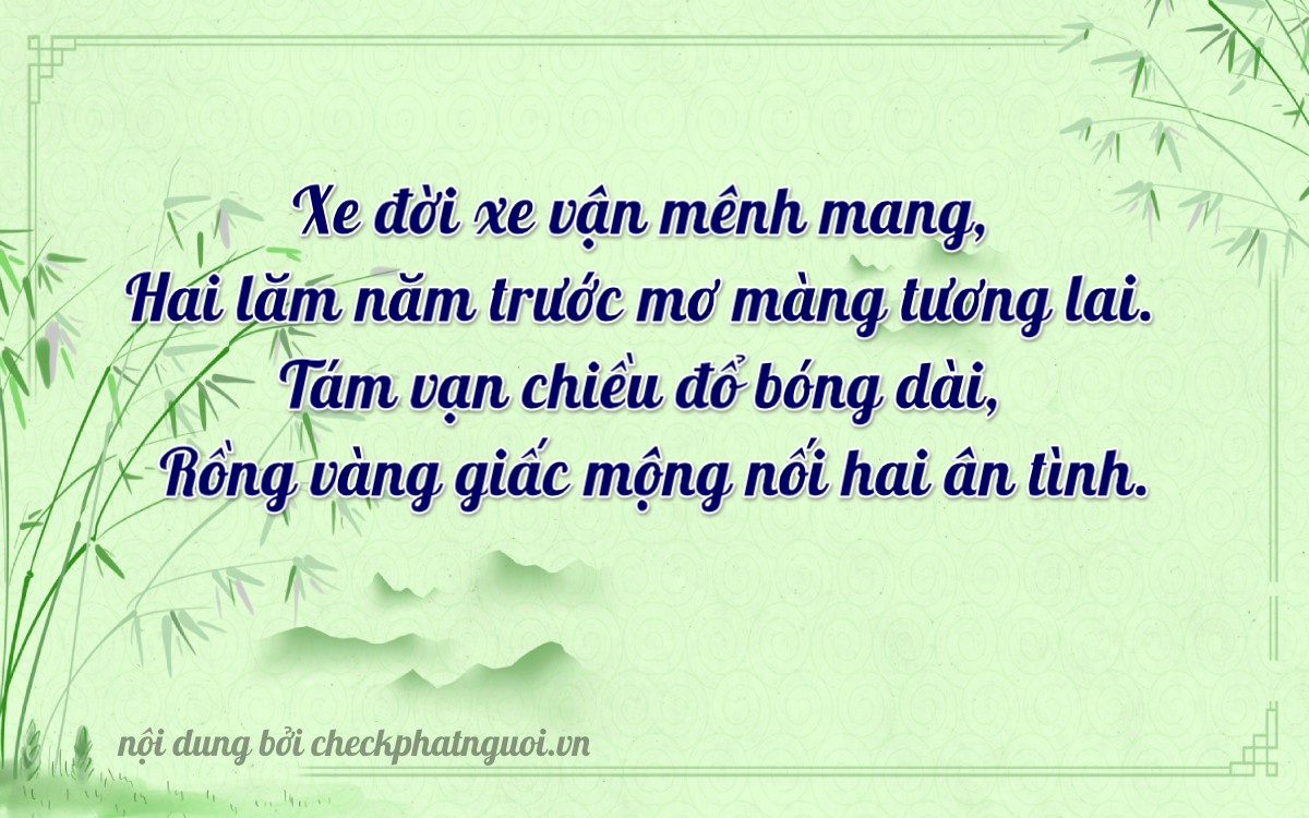 Bài thơ ý nghĩa cho <b>biển số 29G1-86528</b> tại website checkphatnguoi.vn