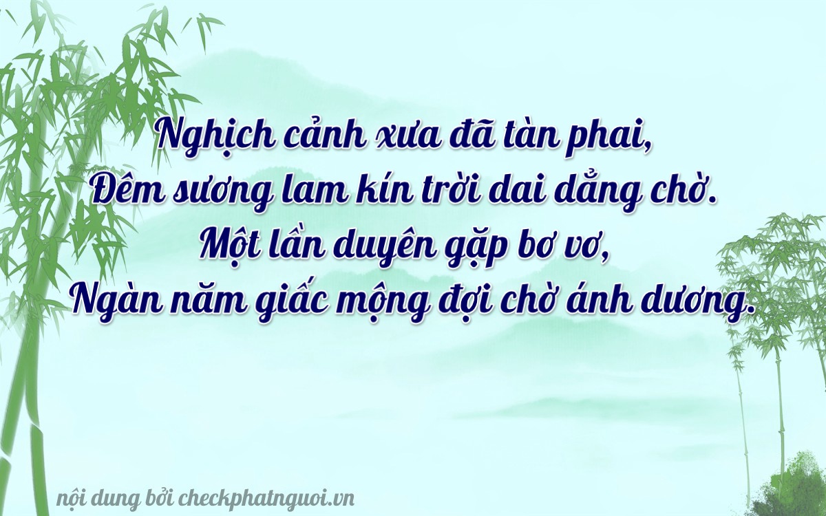 Bài thơ ý nghĩa cho <b>biển số 29G1-91117</b> tại website checkphatnguoi.vn