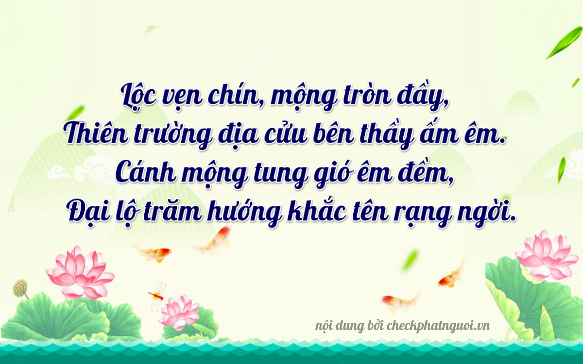 Bài thơ ý nghĩa cho <b>biển số 29G1-98429</b> tại website checkphatnguoi.vn