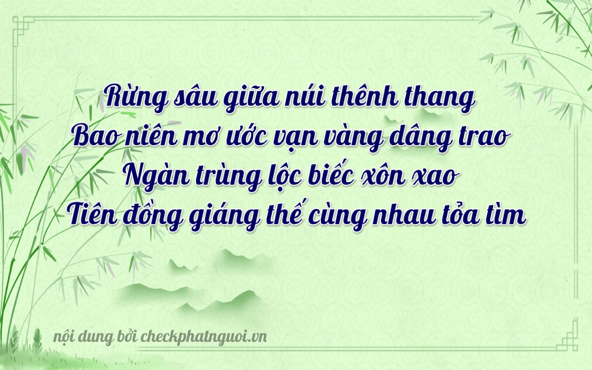 Bài thơ ý nghĩa cho <b>biển số 29G2-11876</b> tại website checkphatnguoi.vn