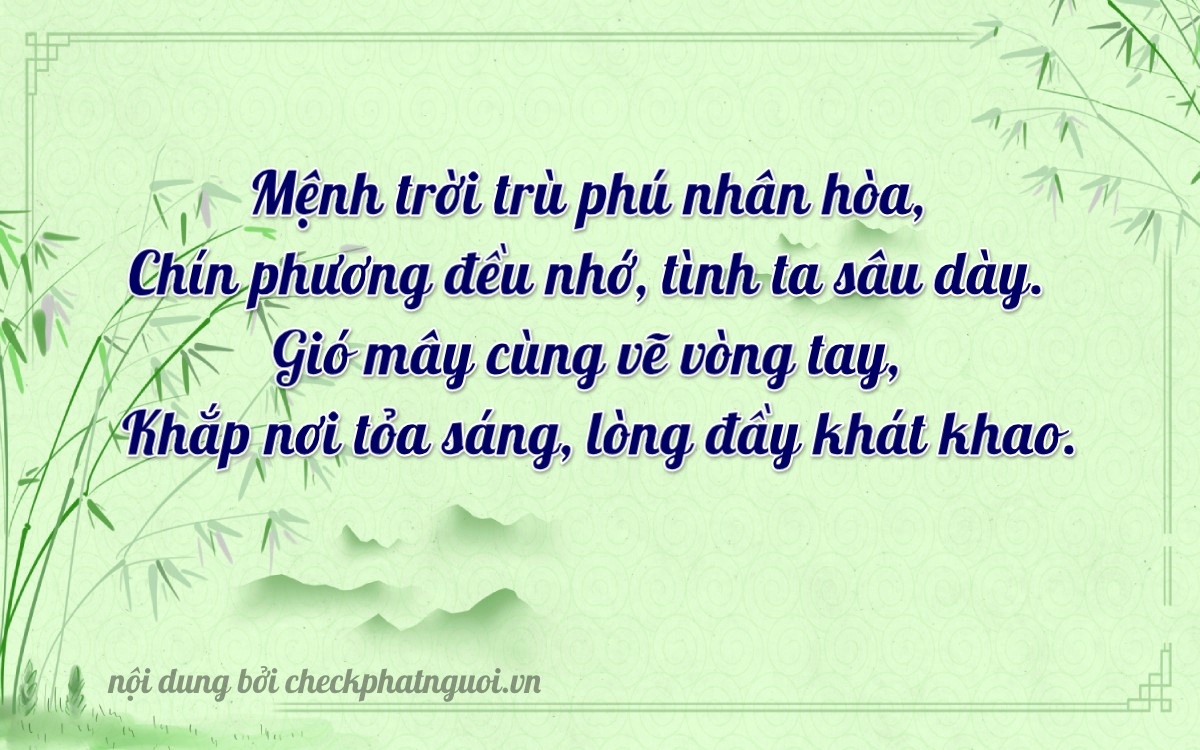 Bài thơ ý nghĩa cho <b>biển số 29G2-19904</b> tại website checkphatnguoi.vn