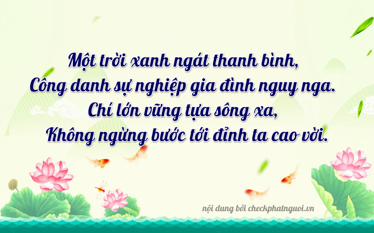 Bài thơ ý nghĩa cho <b>biển số 29H-10360</b> tại website checkphatnguoi.vn