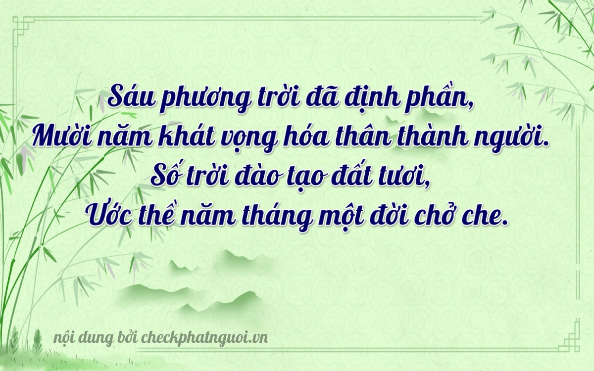 Bài thơ ý nghĩa cho <b>biển số 29H-11625</b> tại website checkphatnguoi.vn