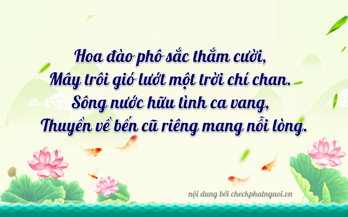 Bài thơ ý nghĩa cho <b>biển số 29H-13966</b> tại website checkphatnguoi.vn