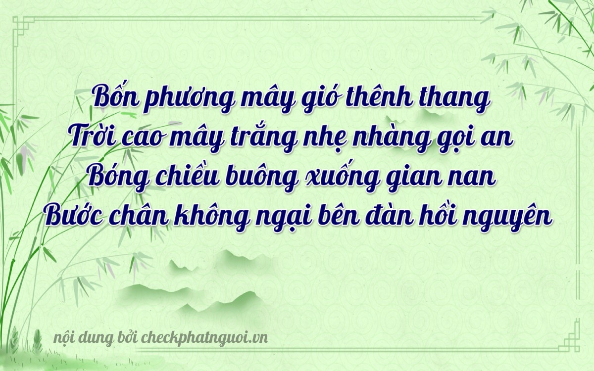 Bài thơ ý nghĩa cho <b>biển số 29H2-07433</b> tại website checkphatnguoi.vn