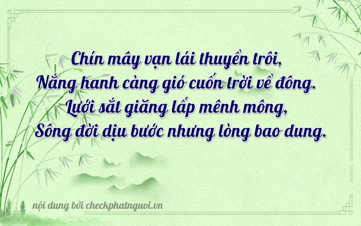 Bài thơ ý nghĩa cho <b>biển số 29H2-08558</b> tại website checkphatnguoi.vn