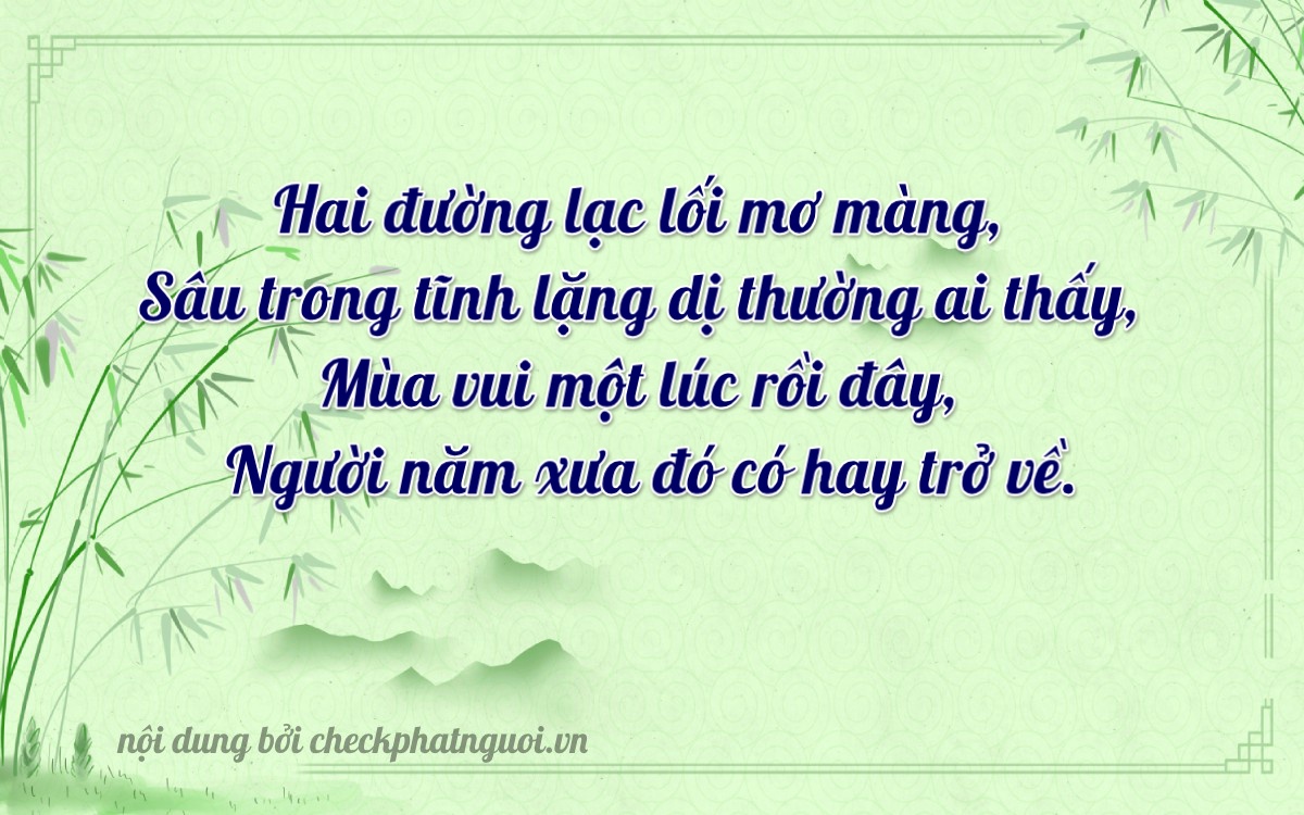 Bài thơ ý nghĩa cho <b>biển số 29H-21578</b> tại website checkphatnguoi.vn