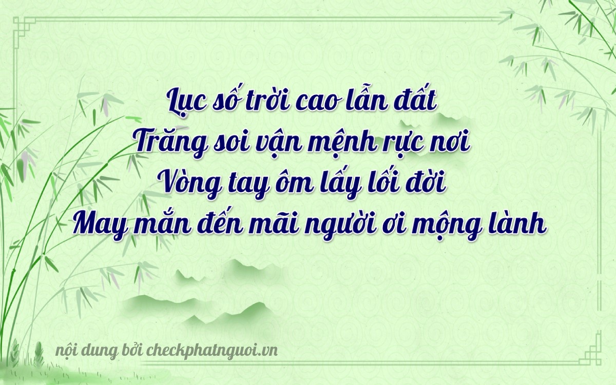 Bài thơ ý nghĩa cho <b>biển số 29H2-16687</b> tại website checkphatnguoi.vn