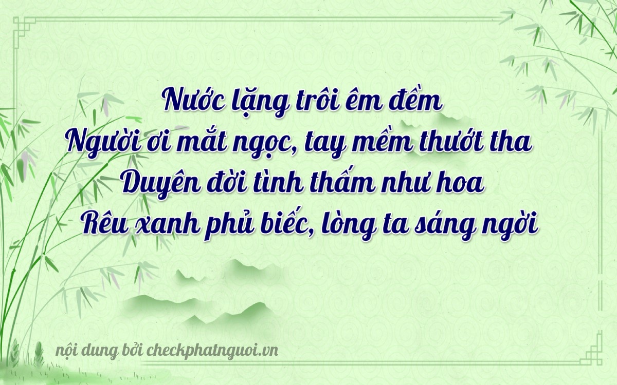 Bài thơ ý nghĩa cho <b>biển số 29H2-31761</b> tại website checkphatnguoi.vn