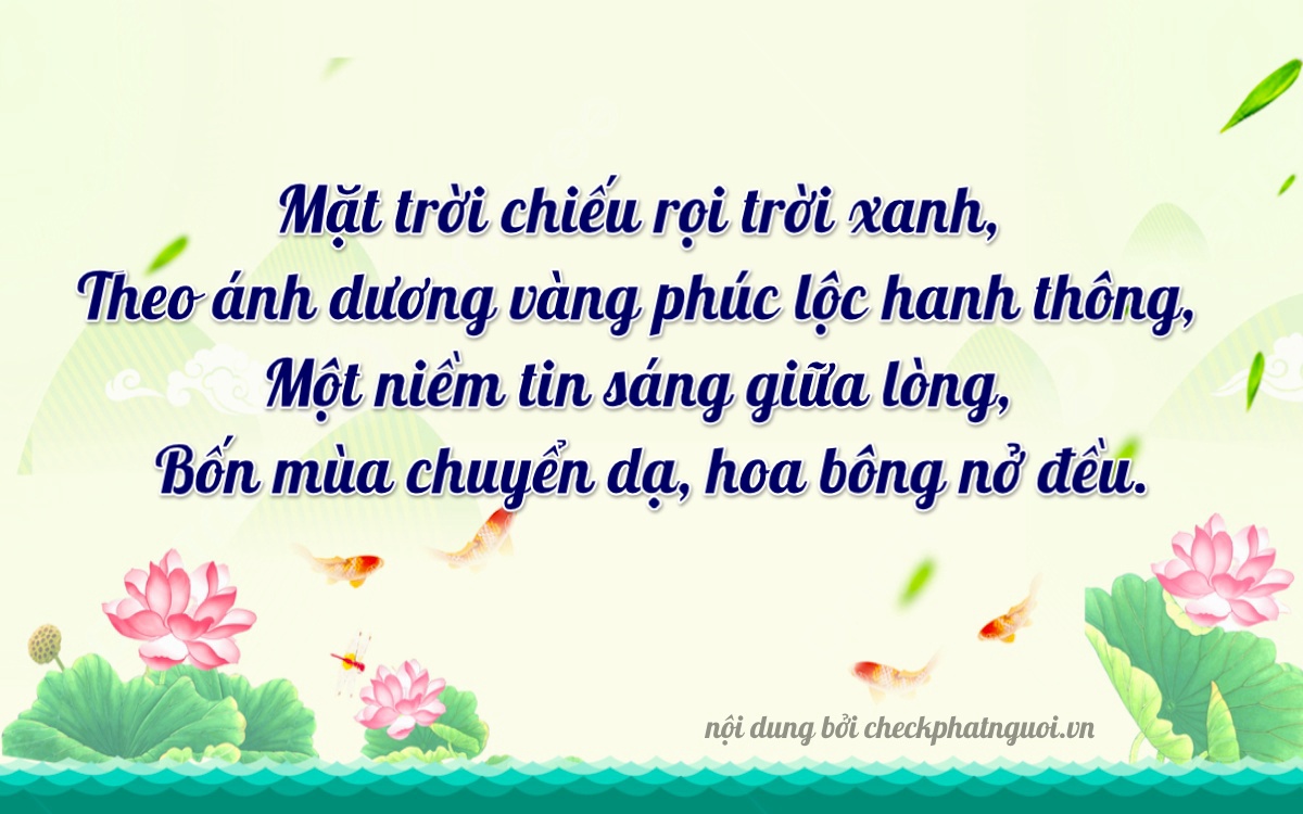 Bài thơ ý nghĩa cho <b>biển số 29H2-39607</b> tại website checkphatnguoi.vn