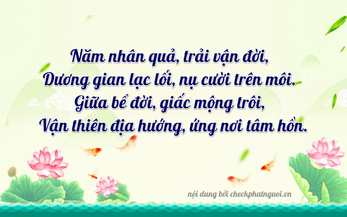 Bài thơ ý nghĩa cho <b>biển số 29H2-51523</b> tại website checkphatnguoi.vn
