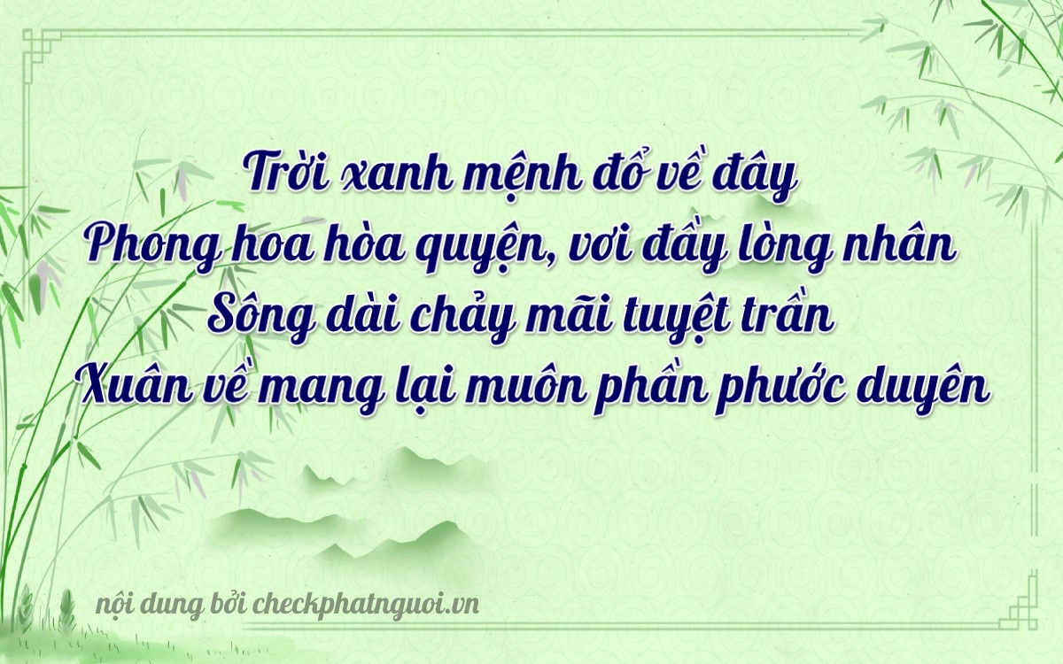 Bài thơ ý nghĩa cho <b>biển số 29H-26226</b> tại website checkphatnguoi.vn