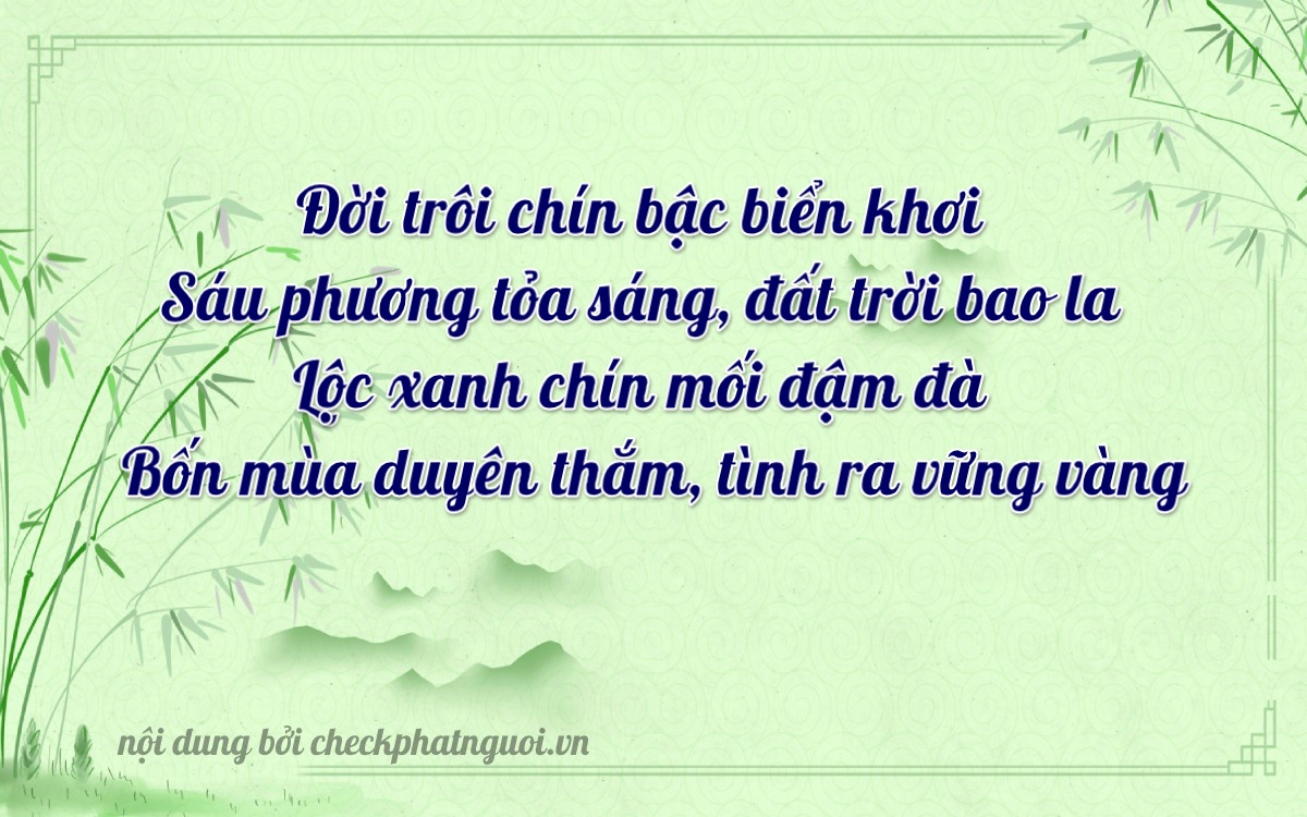 Bài thơ ý nghĩa cho <b>biển số 29H-29693</b> tại website checkphatnguoi.vn