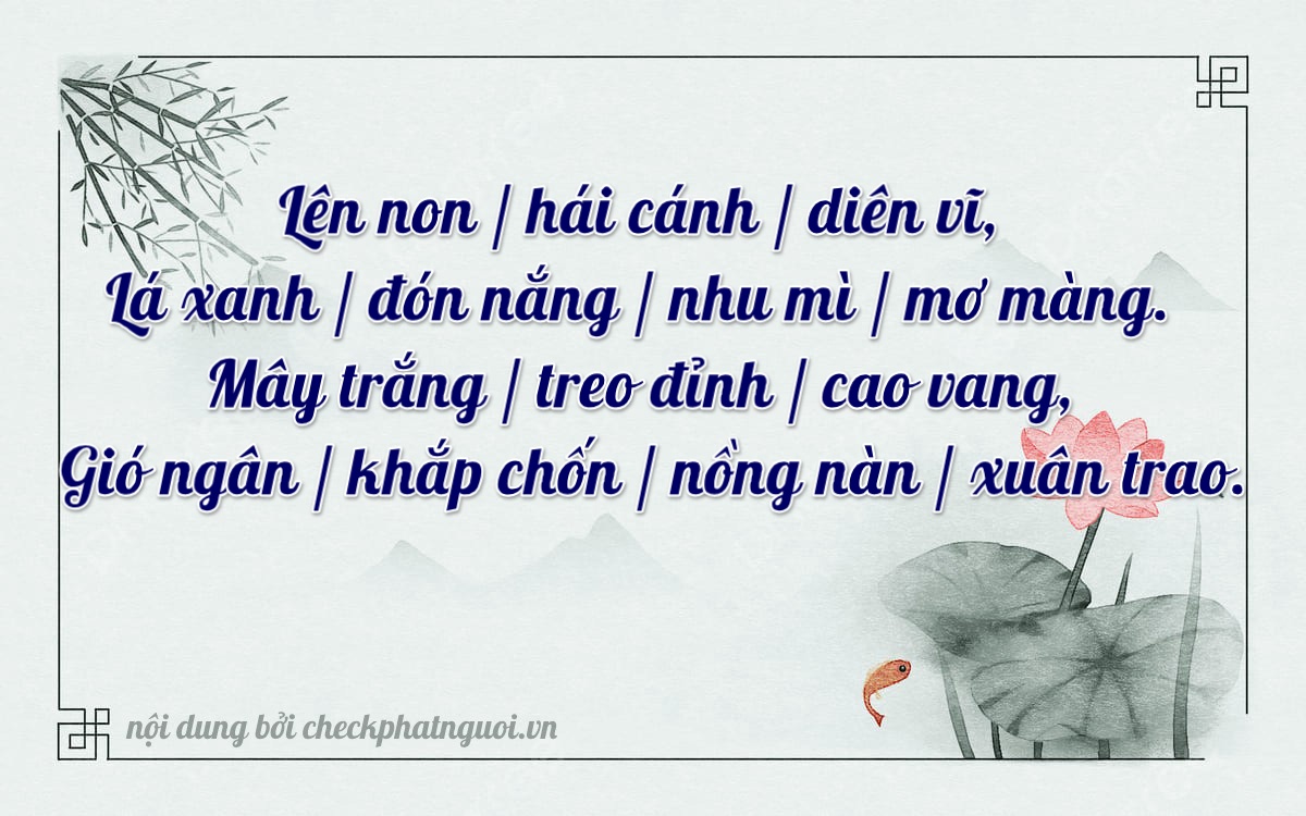 Bài thơ ý nghĩa cho <b>biển số 29H-34513</b> tại website checkphatnguoi.vn