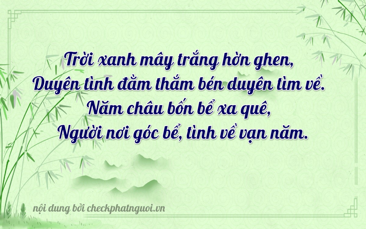 Bài thơ ý nghĩa cho <b>biển số 29H-35840</b> tại website checkphatnguoi.vn