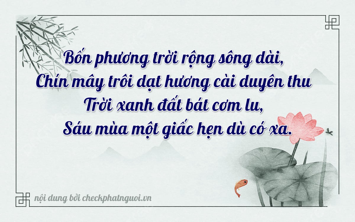 Bài thơ ý nghĩa cho <b>biển số 29H-44306</b> tại website checkphatnguoi.vn