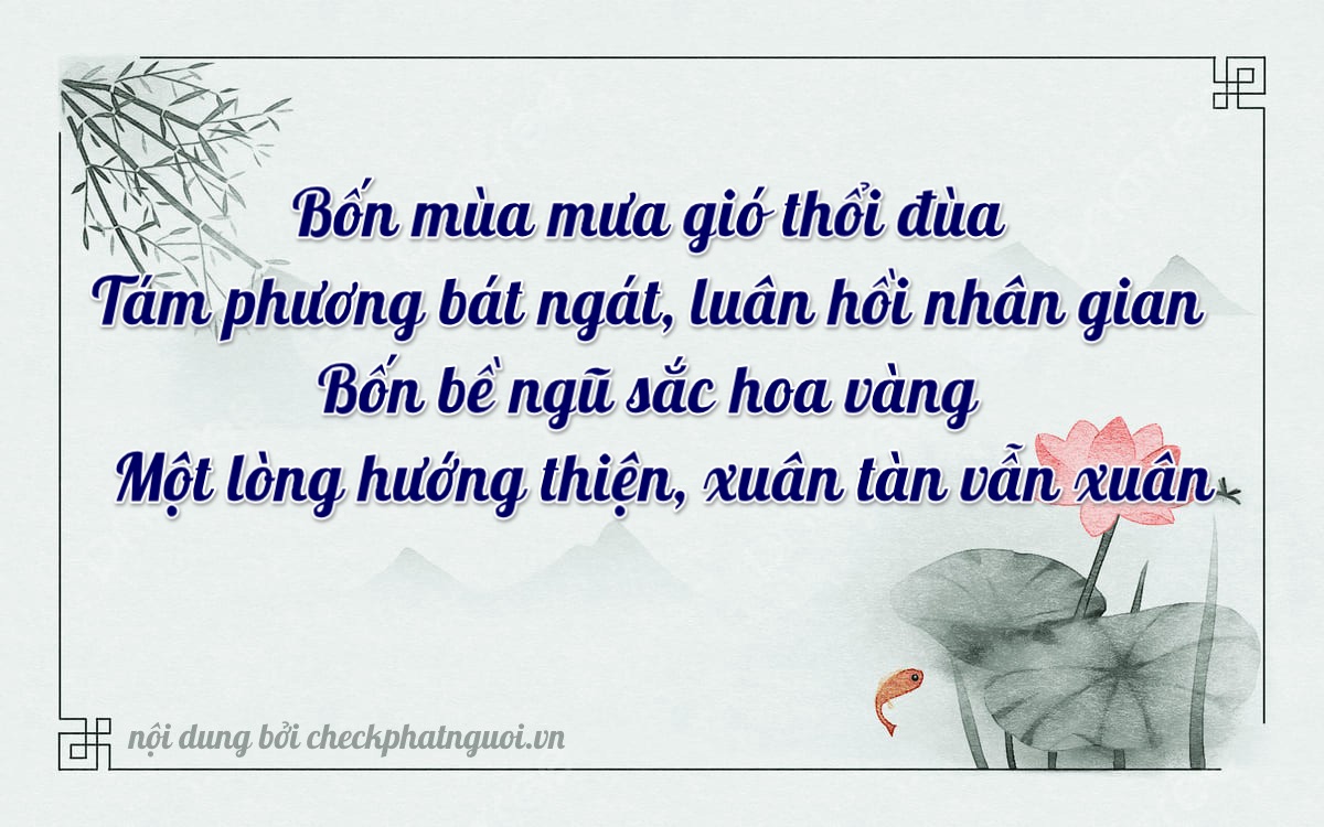 Bài thơ ý nghĩa cho <b>biển số 29H-44814</b> tại website checkphatnguoi.vn