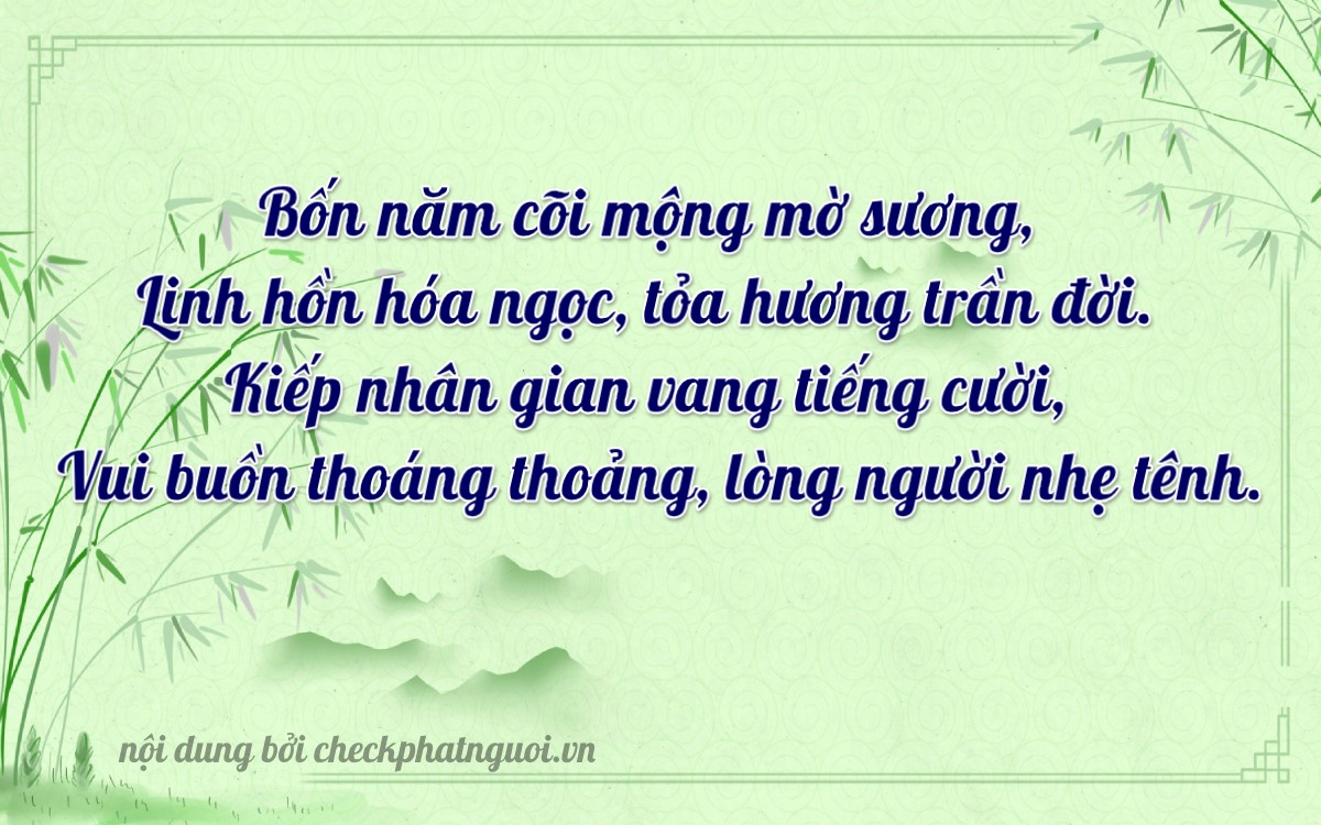 Bài thơ ý nghĩa cho <b>biển số 29H-45977</b> tại website checkphatnguoi.vn