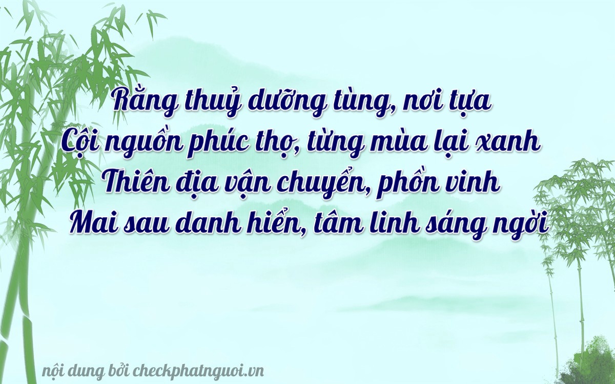 Bài thơ ý nghĩa cho <b>biển số 29H-47140</b> tại website checkphatnguoi.vn