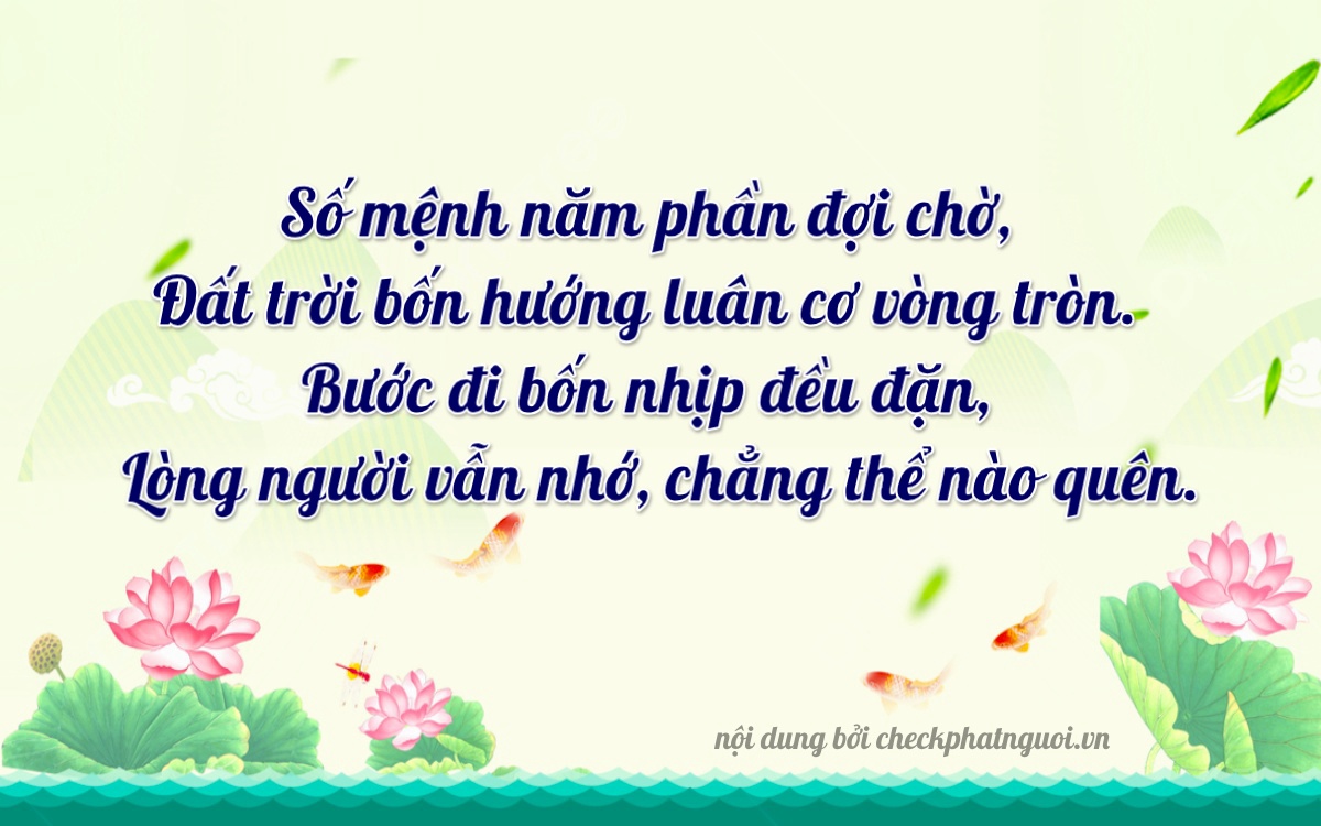 Bài thơ ý nghĩa cho <b>biển số 29H-51444</b> tại website checkphatnguoi.vn