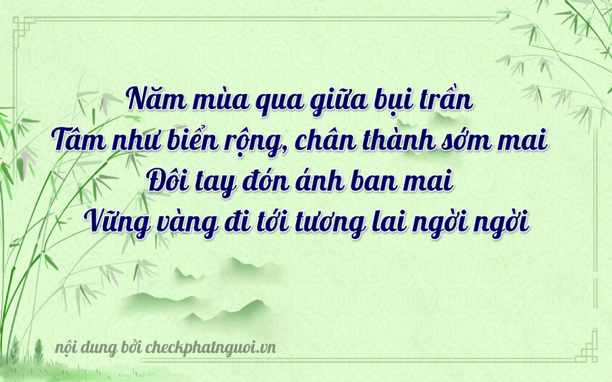 Bài thơ ý nghĩa cho <b>biển số 29H-55766</b> tại website checkphatnguoi.vn