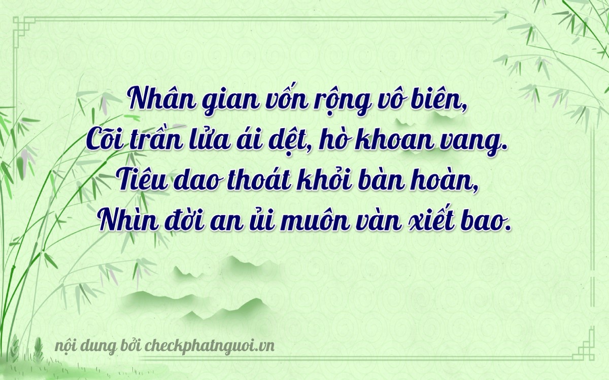 Bài thơ ý nghĩa cho <b>biển số 29H-63058</b> tại website checkphatnguoi.vn