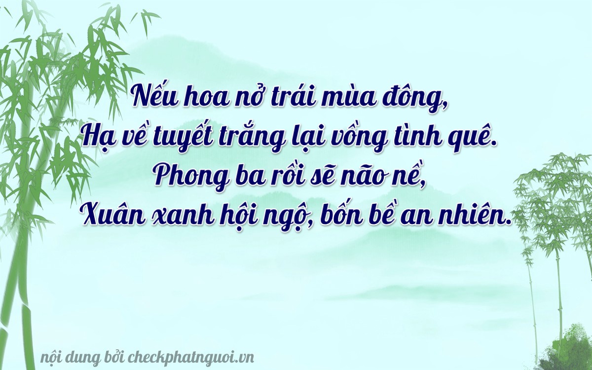 Bài thơ ý nghĩa cho <b>biển số 29H-69651</b> tại website checkphatnguoi.vn