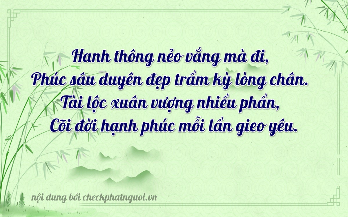 Bài thơ ý nghĩa cho <b>biển số 29H-86833</b> tại website checkphatnguoi.vn