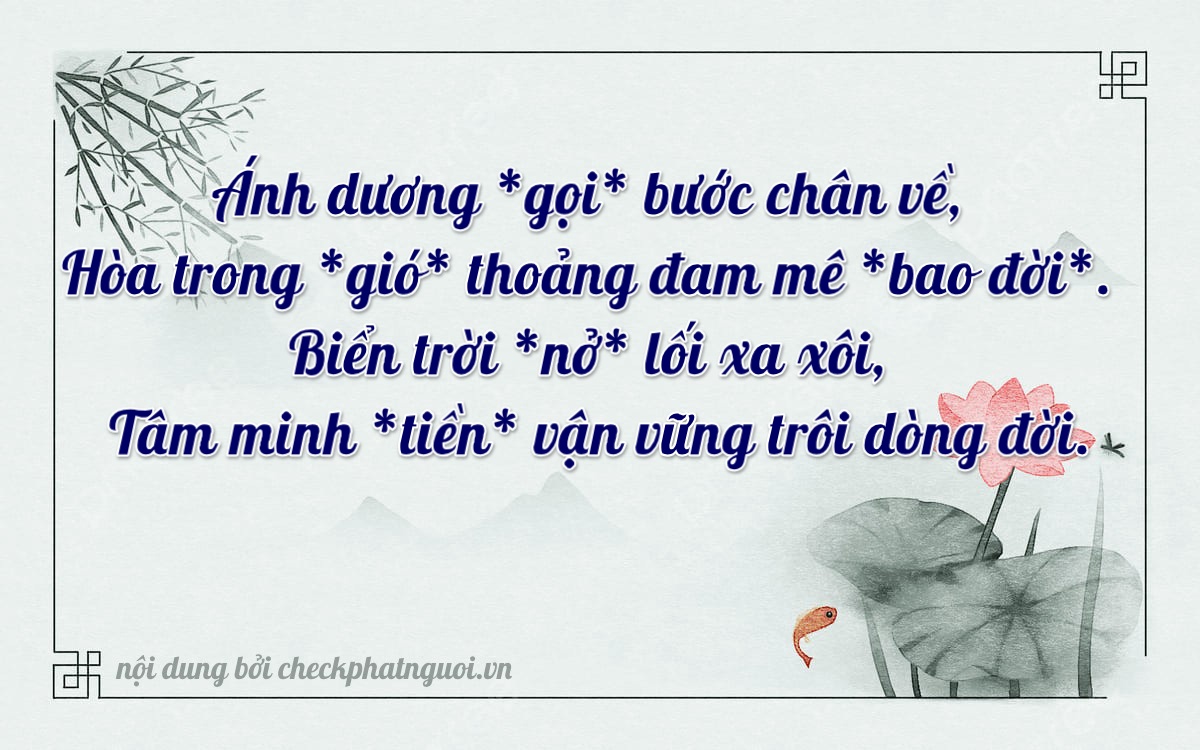 Bài thơ ý nghĩa cho <b>biển số 29H-89014</b> tại website checkphatnguoi.vn