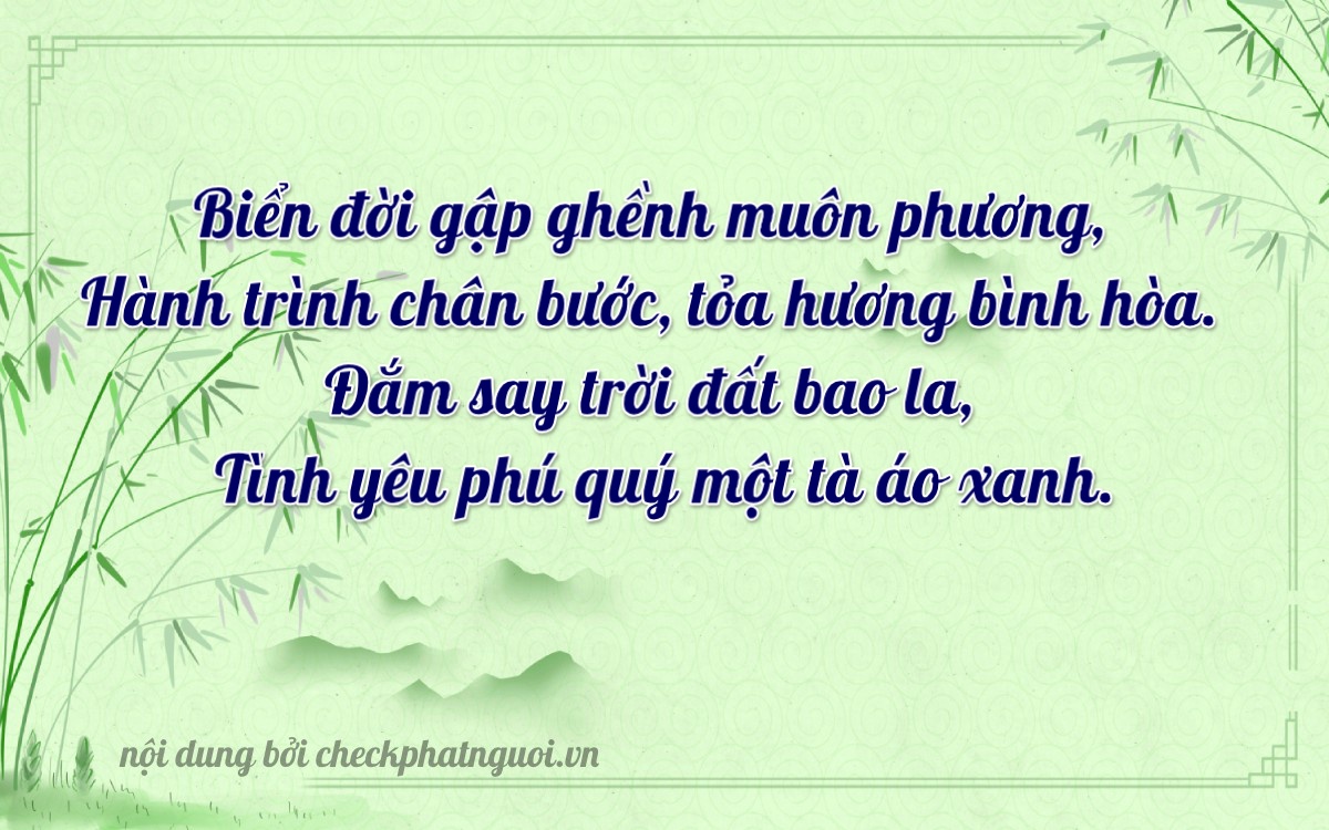 Bài thơ ý nghĩa cho <b>biển số 29H-92602</b> tại website checkphatnguoi.vn