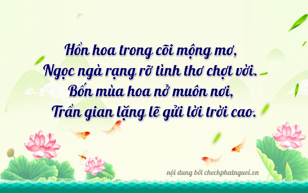 Bài thơ ý nghĩa cho <b>biển số 29H-94070</b> tại website checkphatnguoi.vn