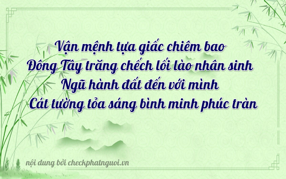 Bài thơ ý nghĩa cho <b>biển số 29H-95435</b> tại website checkphatnguoi.vn